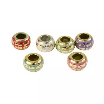 Бусина металлизированные, пластик, 6539, 15*10-7MM, 6 шт/упак, микс, Astra&amp;Craft