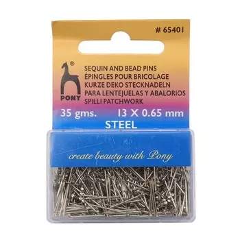 65401 Булавки 0,65мм/13мм, сталь, 35г PONY