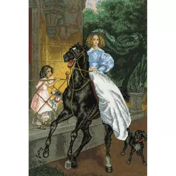 659 Набор для вышивания Hobby&amp;Pro 'Всадница', 43*31 см