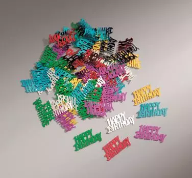 66300102 Пайетки 'С Днем Рождения', разноцветный, 15x30 мм, Glorex