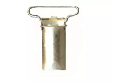 6636 Зажим д/подтяжек 25мм зол.мет