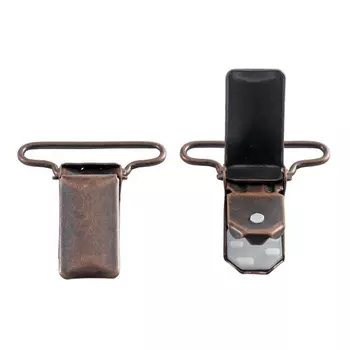 6650 Зажим д/подтяжек 30мм медь мет