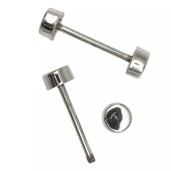 66785 Шпилька для сумки мет L-30мм/10мм с 'таблеткой' d-10мм, никель ГР