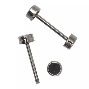 66787 Шпилька для сумки мет L-30мм/10мм с 'таблеткой' d-10мм, черный никель ГР