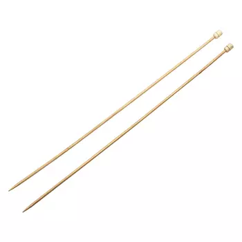 66807 Спицы вязальные прямые 3,50мм*33см, бамбук, 2шт PONY