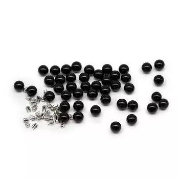 66873 Украшение бусина на шипах черный д-6мм