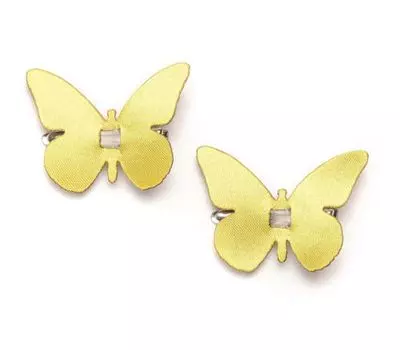 67101101 Бабочки с клипсой, 4см, желтый Glorex