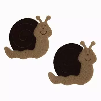 67101326 Фигурки из фетра 'Улитки', 5шт, 55 мм, цвет: беж/коричневый, Glorex