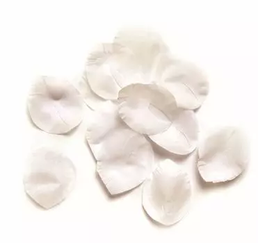 67105224 Лепестки розы (синтетика), белый, 100шт Glorex