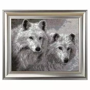 678 Набор для вышивания Hobby&amp;Pro 'Белые волки', 29*23 см