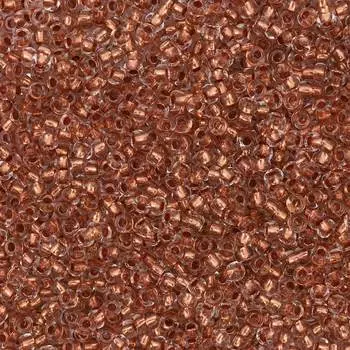 (68105) Бисер прозрачный с медным центром 10/0, круг.отв., 50г, Preciosa