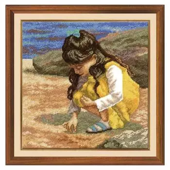 683 Набор для вышивания Hobby&amp;Pro 'Прогулка по пляжу', 24*24 см