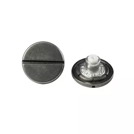 69052 Пуговица джинс. 19мм тем. сереб.'винт'