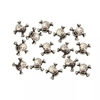 6940 Бусины под металл, 14*12*8 мм, упак./55 шт., Astra&amp;Craft (ст.серебро)