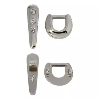 6940 Украшение-застежка ник. со стразами