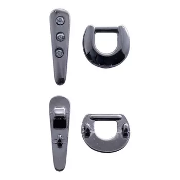 6941 Украшение-застежка ч/ник. со стразами