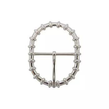 69493 Пряжка 42мм мет. овальн. с 'зубчиками' ник.