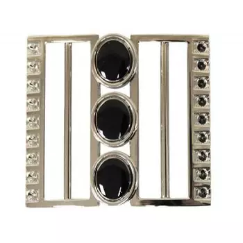 69511 Пряжка-застежка 50мм металл эмаль, никель ГР