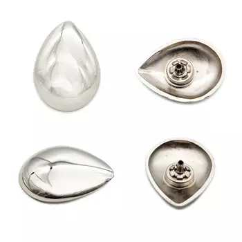 69540 Кнопка 5/42,5 BRASS 'капля', никель ГР