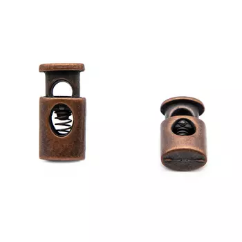 6960 Зажим 'Цилиндр' d=4,5мм, 20*10мм, мет. цв.т.медь