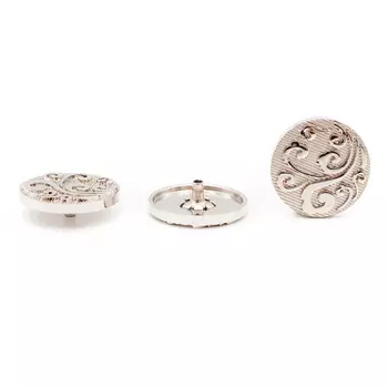 69625 Кнопка 5/25 ник.мет 'фигурный узор'