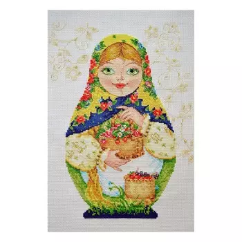 6-05 Набор для вышивания АЛИСА 'Матрешки. Летняя краса' 19*26см