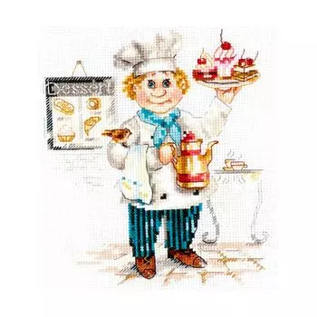 6-12 Набор для вышивания АЛИСА 'Кондитер' 16x17см