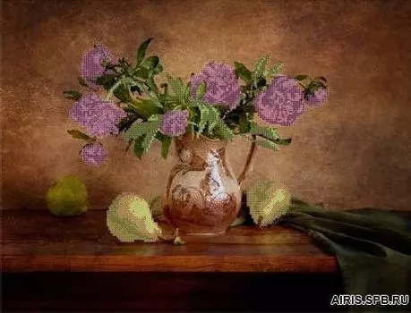70020 Канва с рисунком Gluriya 'Пионы с грушами' 42*32 см