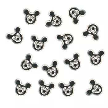 7004 Бусины под металл гладкие, 13*12*7 мм, упак./15 шт., 'Астра' (серебро)