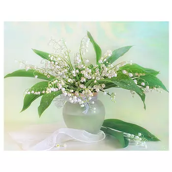 7008 Набор для вышивания в смешанной технике 'Матренин Посад' 'Ландыши', 32*37 см