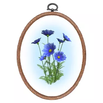 7009/Пц Набор для вышивания в смешанной технике 'Матренин Посад' 'Синеглазки', 9*13 см