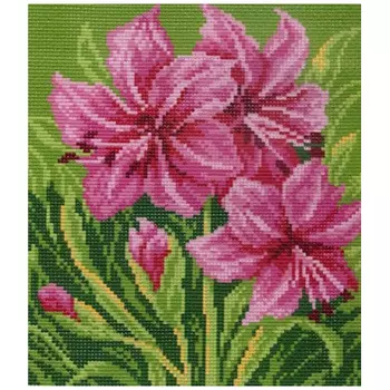 700-1 Канва с рисунком Матренин посад 'Амарилис' 24*35см (28*37см)