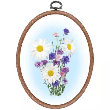 7010/Пц Набор для вышивания в смешанной технике 'Матренин Посад' 'Летний букет', 9*14 см