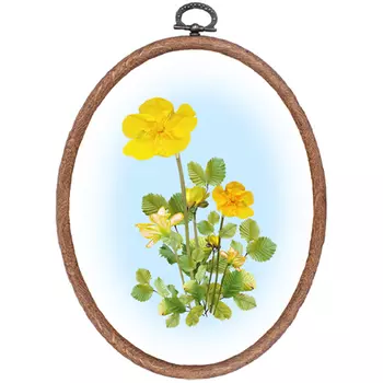 7011/Пц Набор для вышивания в смешанной технике 'Матренин Посад' 'Лютики', 8*14 см