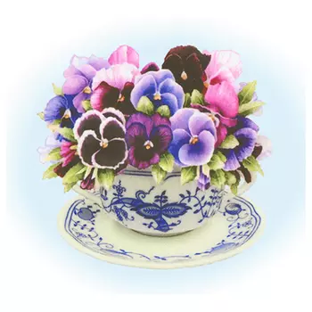 7020 Набор для вышивания лентами 'Матренин Посад' 'Анютино счастье', 16*16 см