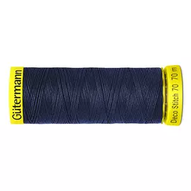 05 Нить Deco Stitch 70 для декоративных швов, 70м, 100% п/э Gutermann 702160 (310 темно-чернильный)
