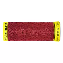 05 Нить Deco Stitch 70 для декоративных швов, 70м, 100% п/э Gutermann 702160 (046 бургундский)