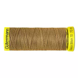 05 Нить Deco Stitch 70 для декоративных швов, 70м, 100% п/э Gutermann 702160 (887 бежево-горчичный)