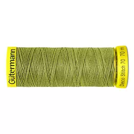 05 Нить Deco Stitch 70 для декоративных швов, 70м, 100% п/э Gutermann 702160 (582 зеленая горчица)