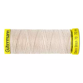 05 Нить Deco Stitch 70 для декоративных швов, 70м, 100% п/э Gutermann 702160 (802 молочно-бежевый)