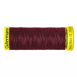 05 Нить Deco Stitch 70 для декоративных швов, 70м, 100% п/э Gutermann 702160 (369 винный)