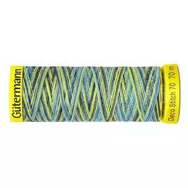 06 Нить Deco Stitch 70 мультиколор для декоративных швов, 70м, 100% п/э Gutermann 702161 (9852)