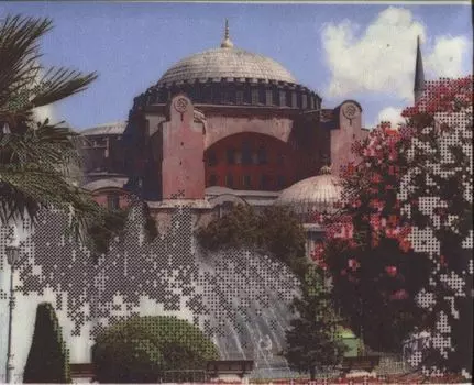 71042 Канва с рисунком Gluriya 'Фонтаны ' 26*20 см