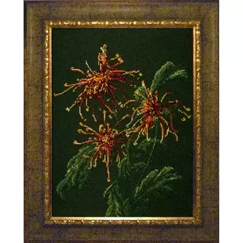 71209 Набор для вышивания бисером Краса и творчество 'Хризантемы в саду' 31,6*43,1 см