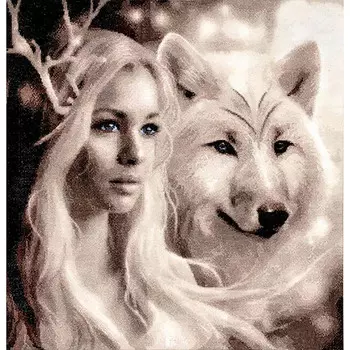 715 Набор для вышивания Hobby&amp;Pro 'Волчицы', 39*41 см