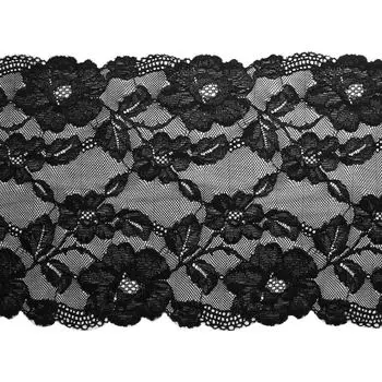 71Р Кружево эластичное 23см*10м (черный)