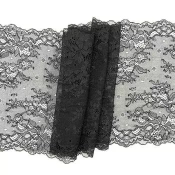 720 Кружево эластичное 21,5см*10м, черный