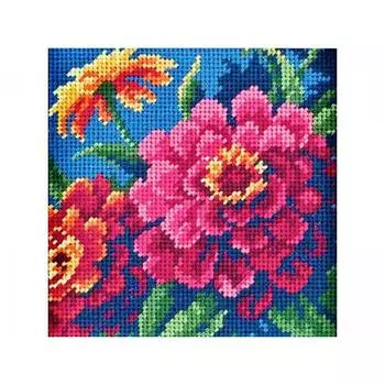 7213-DMS Набор для вышивания Dimensions 'Цинии' 13*13см