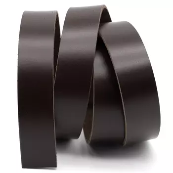 728 Полоса (Ремень) 110см*2,5см(+/-1мм), 100% кожа (темно-коричневый)