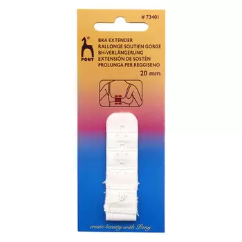 73401 Удлинитель бюстгальтера 3*1, 20мм, белый PONY